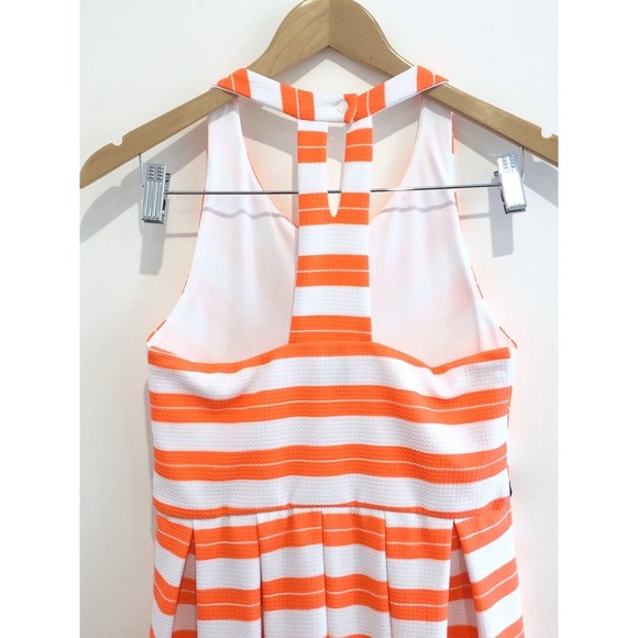 Pink & Violet Halter Dress Girls Sz 14 Bright Orange Open Back Sleeveless - Picture 6 of 11